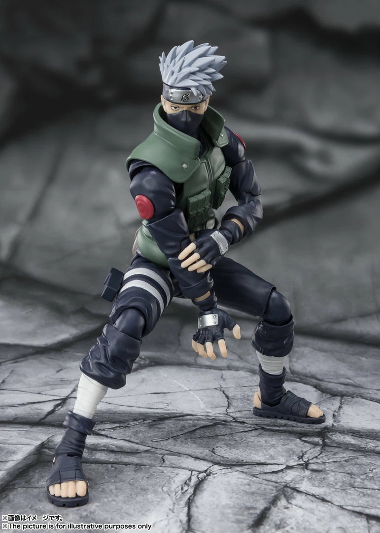 Maybang's Collectibles Bandai S.H.Figuarts Naruto Shippuden Kakashi Hatake (Famed Sharingan Hero) Action Figure 6 Maybang's Collectibles Bandai S.H.Figuarts Naruto Shippuden Kakashi Hatake (Famed Sharingan Hero) Action Figure