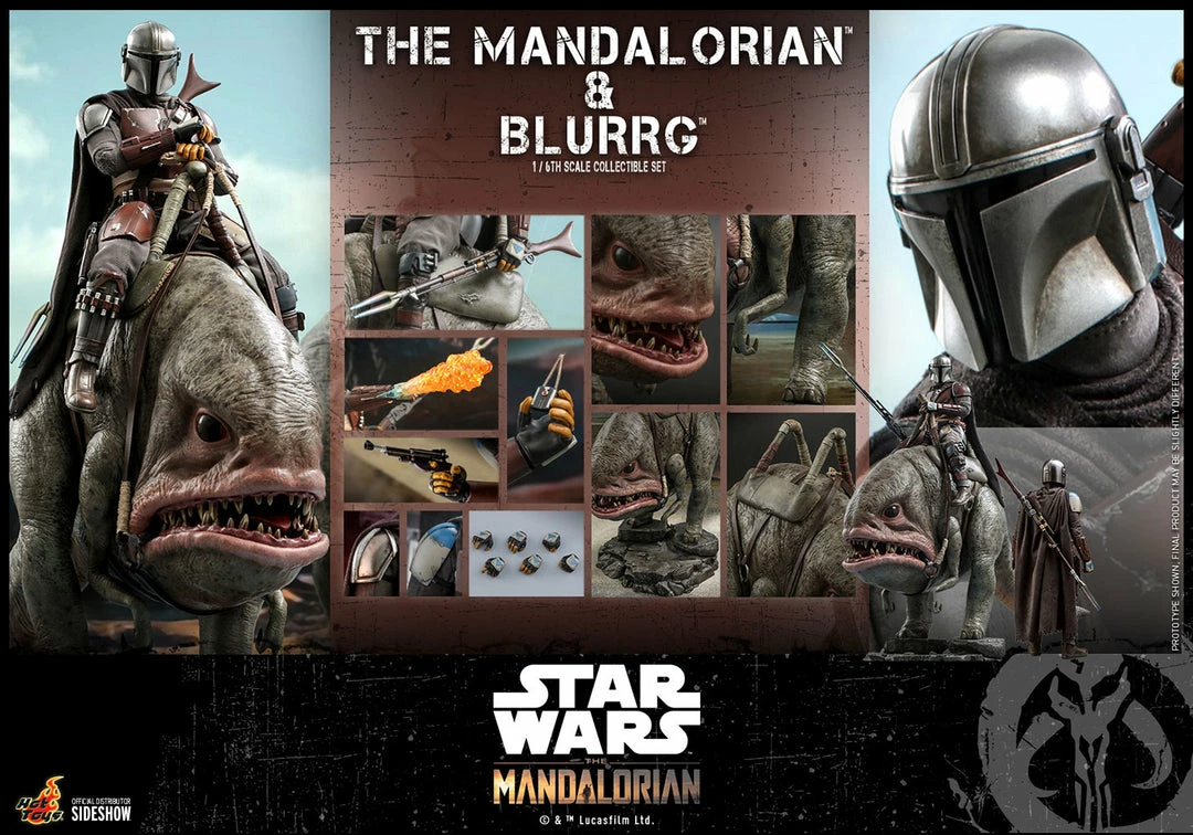 Maybang's Collectibles Hot Toys Star Wars The Mandalorian - Television Masterpiece Series Mandalorian & Blurrg 1/6 Scale Collectible Figure Set 16 Maybang's Collectibles Hot Toys Star Wars The Mandalorian - Television Masterpiece Series Mandalorian & Blurrg 1/6 Scale Collectible Figure Set