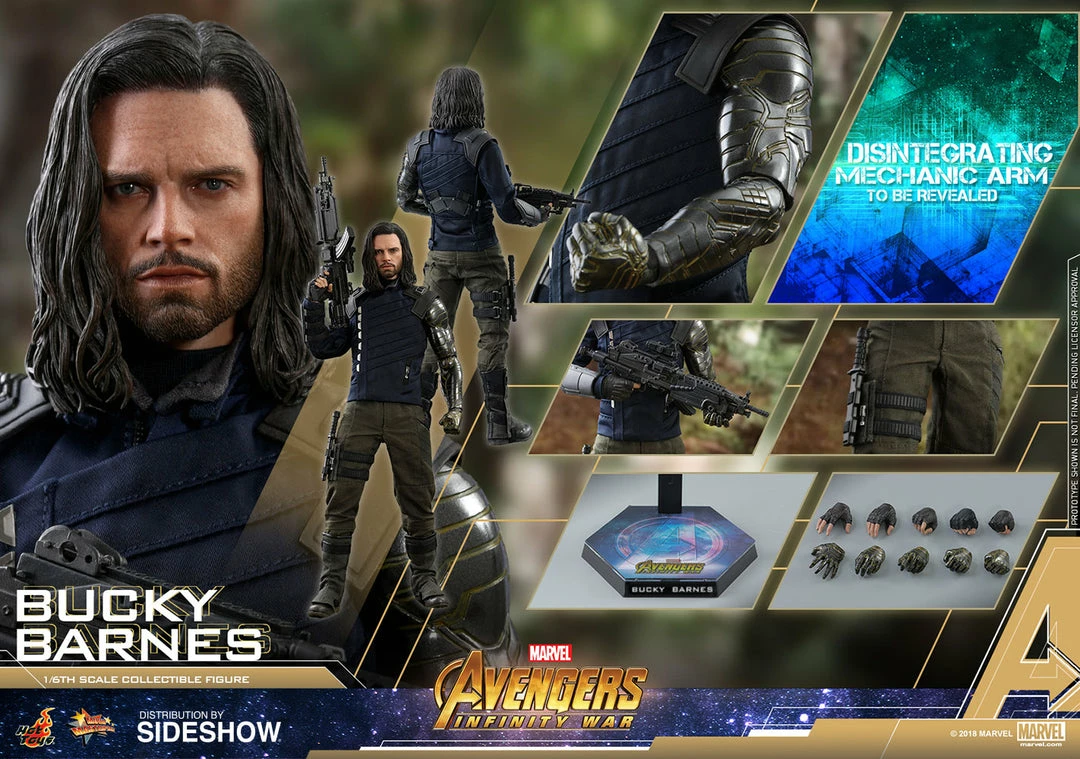 Maybang's Collectibles Hot Toys Marvel Avengers Infinity War Bucky Barnes Winter Soldier 1/6 Scale 12" Action Figure 18 Maybang's Collectibles Hot Toys Marvel Avengers Infinity War Bucky Barnes Winter Soldier 1/6 Scale 12" Action Figure