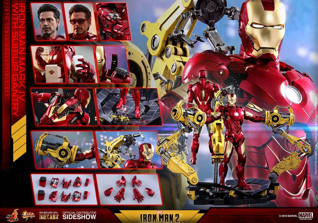 Vendor-unknown Hot Toys Marvel Iron Man 2 Iron Man Mark IV Diecast Figure With Suit-up Gantry 1/6 Scale Figure Set 30 Vendor-unknown Hot Toys Marvel Iron Man 2 Iron Man Mark IV Diecast Figure With Suit-up Gantry 1/6 Scale Figure Set