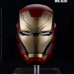 Maybang's Collectibles Dimension Studio Marvel Captain America Civil War Iron Man Mark XLVI 1/1 Scale LED Motorized Helmet Others