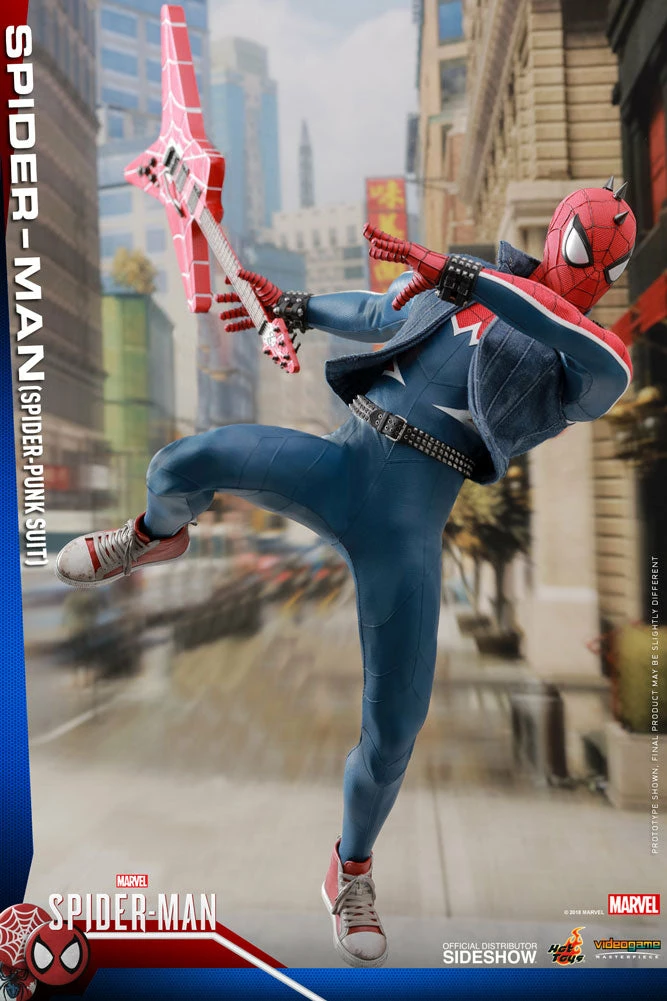 Maybang's Collectibles Hot Toys Marvel's Spider-Man VGM32 Spider-Man (Spider-Punk Suit) 1/6 Scale 12" Action Figure 6 Maybang's Collectibles Hot Toys Marvel's Spider-Man VGM32 Spider-Man (Spider-Punk Suit) 1/6 Scale 12" Action Figure