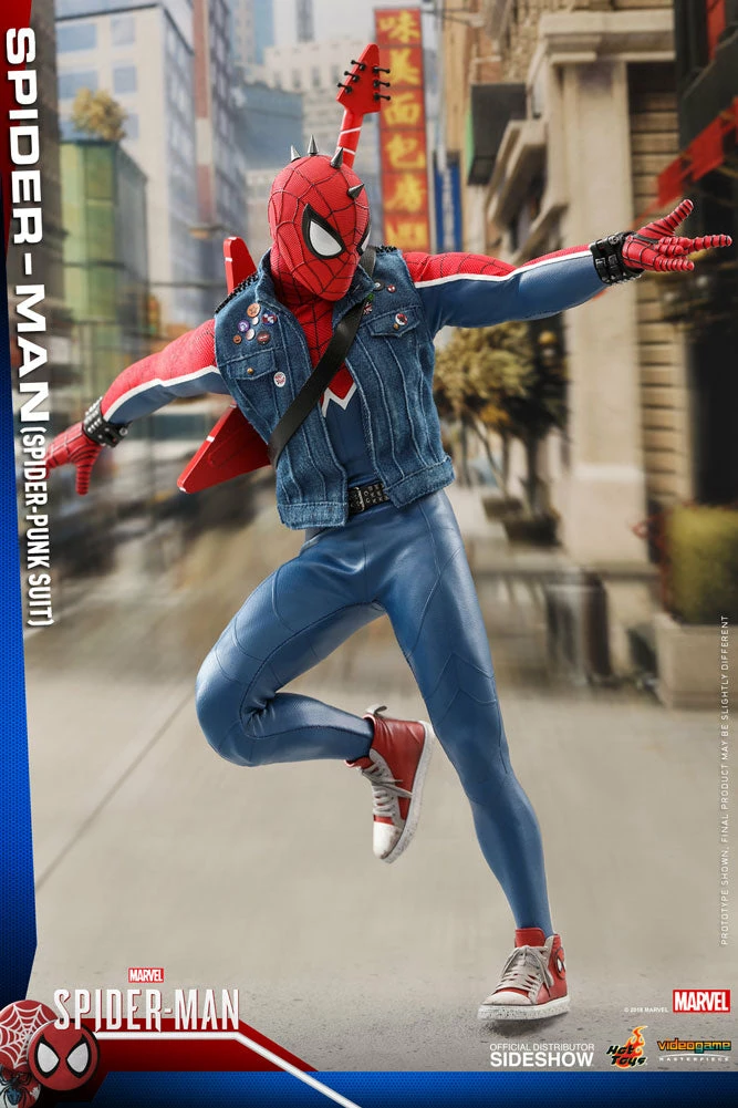 Maybang's Collectibles Hot Toys Marvel's Spider-Man VGM32 Spider-Man (Spider-Punk Suit) 1/6 Scale 12" Action Figure 8 Maybang's Collectibles Hot Toys Marvel's Spider-Man VGM32 Spider-Man (Spider-Punk Suit) 1/6 Scale 12" Action Figure