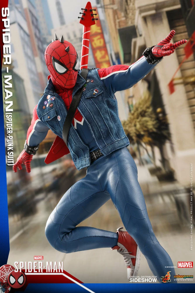 Maybang's Collectibles Hot Toys Marvel's Spider-Man VGM32 Spider-Man (Spider-Punk Suit) 1/6 Scale 12" Action Figure 9 Maybang's Collectibles Hot Toys Marvel's Spider-Man VGM32 Spider-Man (Spider-Punk Suit) 1/6 Scale 12" Action Figure