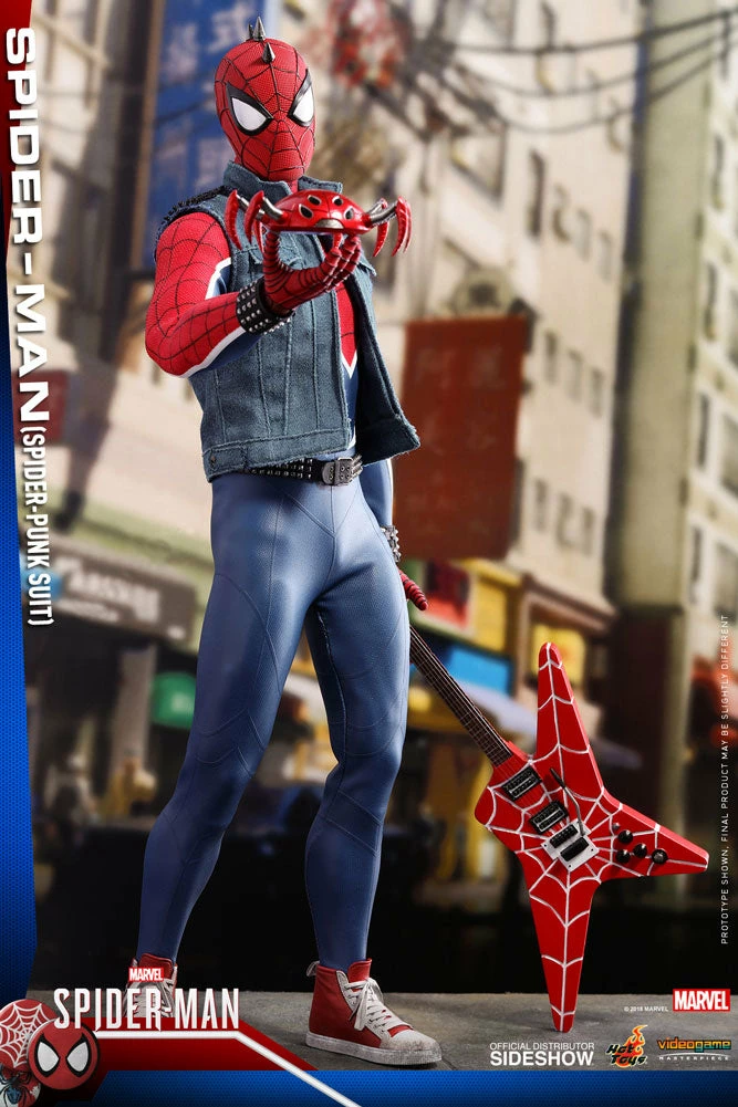 Maybang's Collectibles Hot Toys Marvel's Spider-Man VGM32 Spider-Man (Spider-Punk Suit) 1/6 Scale 12" Action Figure 12 Maybang's Collectibles Hot Toys Marvel's Spider-Man VGM32 Spider-Man (Spider-Punk Suit) 1/6 Scale 12" Action Figure