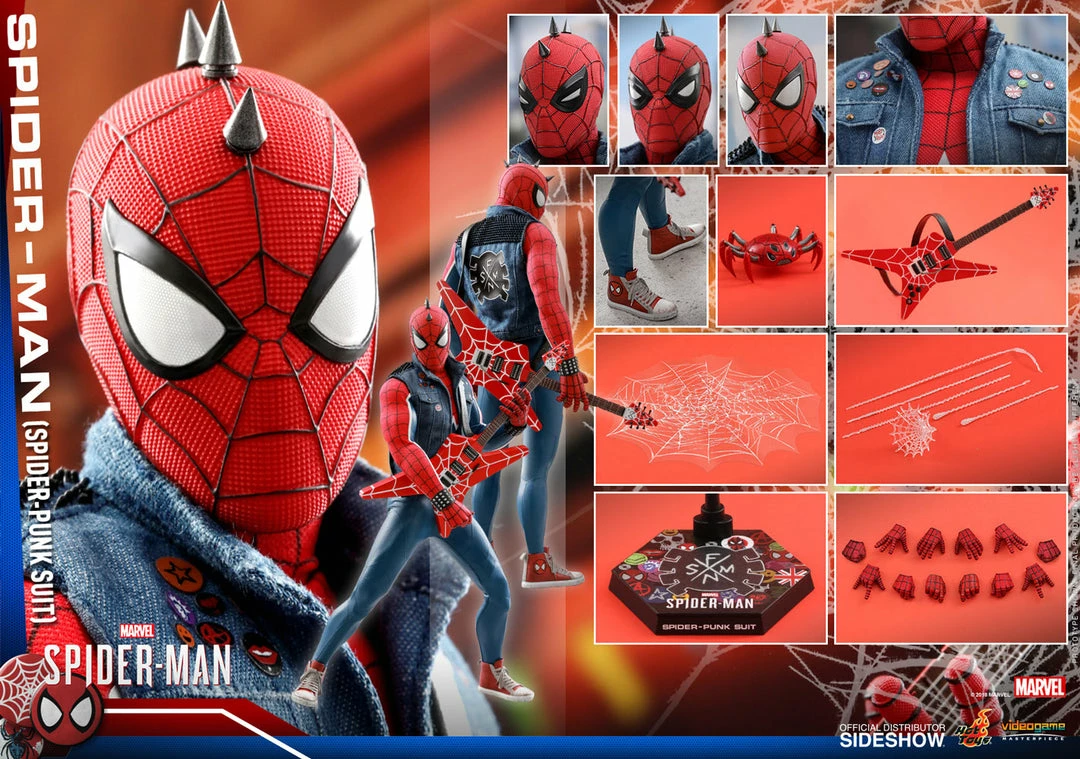 Maybang's Collectibles Hot Toys Marvel's Spider-Man VGM32 Spider-Man (Spider-Punk Suit) 1/6 Scale 12" Action Figure 21 Maybang's Collectibles Hot Toys Marvel's Spider-Man VGM32 Spider-Man (Spider-Punk Suit) 1/6 Scale 12" Action Figure