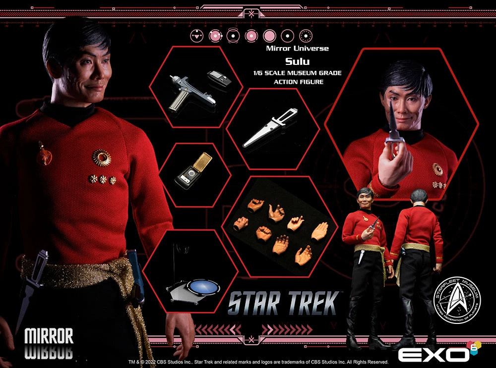 Maybang's Collectibles EXO-6 Star Trek: The Original Series Mirror Universe Hikaru Sulu 1/6 Scale 12" Collectible Figure Others 10 Maybang's Collectibles EXO-6 Star Trek: The Original Series Mirror Universe Hikaru Sulu 1/6 Scale 12" Collectible Figure Others