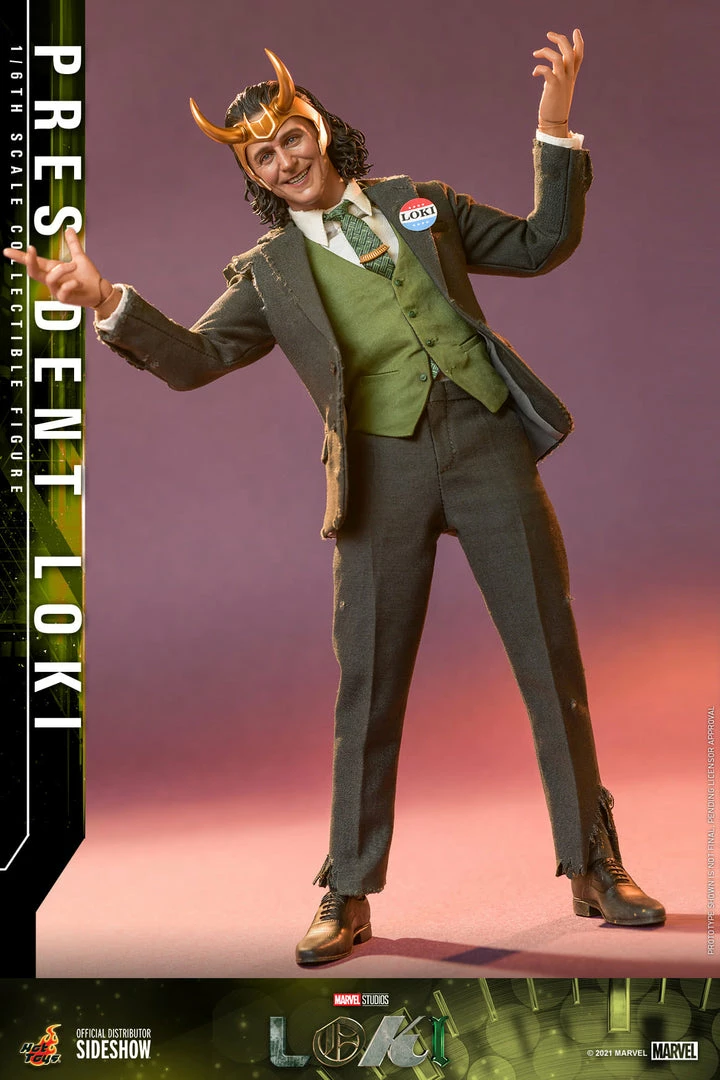 Maybang's Collectibles Hot Toys Marvel Television Masterpiece Series Loki President Loki 1/6 Scale 12" Collectible Figure 12 Maybang's Collectibles Hot Toys Marvel Television Masterpiece Series Loki President Loki 1/6 Scale 12" Collectible Figure