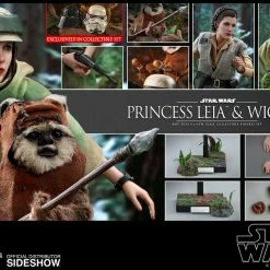 Maybang's Collectibles Hot Toys Star Wars Episode VI Return Of The Jedi Princess Leia & Ewok Wicket 1/6 Scale Figure Set