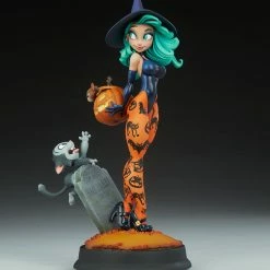 Maybang's Collectibles Sideshow Collectibles Sideshow Chris Sanders Happy HallowQueens Collection Pumpkin Witch Statue