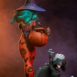 Maybang's Collectibles Sideshow Collectibles Sideshow Chris Sanders Happy HallowQueens Collection Pumpkin Witch Statue