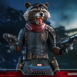 Maybang's Collectibles Hot Toys Marvel Comics Avengers Endgame Rocket Raccoon 1/6 Scale Collectible Figure
