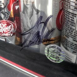 Maybang's Collectibles Dr. Pepper Iron Man 2 Promotion Can Set Of 14 In Suitcase Signed By Stan Lee
