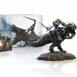 Maybang's Collectibles Transformers Age Of Extinction Blu Ray Gift Set Grimlock & Optimus Prime Statue