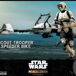 Maybang's Collectibles Hot Toys Star Wars The Mandalorian - Television Masterpiece Series Scout Trooper And Speeder Bike 1/6 Scale Collectible Figure Set