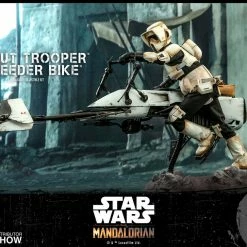 Maybang's Collectibles Hot Toys Star Wars The Mandalorian - Television Masterpiece Series Scout Trooper And Speeder Bike 1/6 Scale Collectible Figure Set