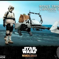 Maybang's Collectibles Hot Toys Star Wars The Mandalorian - Television Masterpiece Series Scout Trooper And Speeder Bike 1/6 Scale Collectible Figure Set