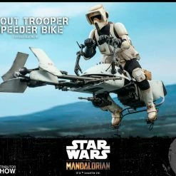 Maybang's Collectibles Hot Toys Star Wars The Mandalorian - Television Masterpiece Series Scout Trooper And Speeder Bike 1/6 Scale Collectible Figure Set