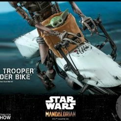 Maybang's Collectibles Hot Toys Star Wars The Mandalorian - Television Masterpiece Series Scout Trooper And Speeder Bike 1/6 Scale Collectible Figure Set