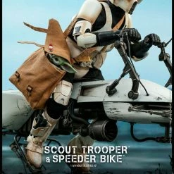 Maybang's Collectibles Hot Toys Star Wars The Mandalorian - Television Masterpiece Series Scout Trooper And Speeder Bike 1/6 Scale Collectible Figure Set