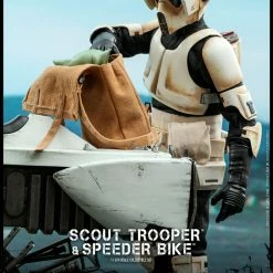 Maybang's Collectibles Hot Toys Star Wars The Mandalorian - Television Masterpiece Series Scout Trooper And Speeder Bike 1/6 Scale Collectible Figure Set