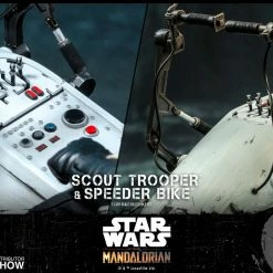 Maybang's Collectibles Hot Toys Star Wars The Mandalorian - Television Masterpiece Series Scout Trooper And Speeder Bike 1/6 Scale Collectible Figure Set