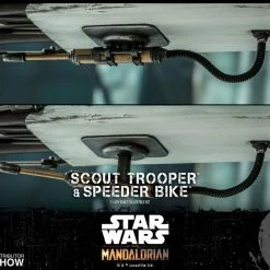 Maybang's Collectibles Hot Toys Star Wars The Mandalorian - Television Masterpiece Series Scout Trooper And Speeder Bike 1/6 Scale Collectible Figure Set