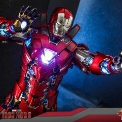 Maybang's Collectibles Hot Toys Marvel Comics Iron Man 3 Iron Man Silver Centurion (Armor Suit Up Version) Diecast 1/6 Scale 12