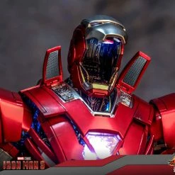 Maybang's Collectibles Hot Toys Marvel Comics Iron Man 3 Iron Man Silver Centurion (Armor Suit Up Version) Diecast 1/6 Scale 12