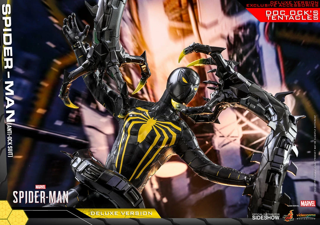 Maybang's Collectibles Hot Toys Marvel Spider-Man Game Spider-Man (Anti-Ock Suit) Deluxe 1/6 Scale 12 Action Figure 10 Maybang's Collectibles Hot Toys Marvel Spider-Man Game Spider-Man (Anti-Ock Suit) Deluxe 1/6 Scale 12 Action Figure