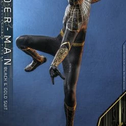 Maybang's Collectibles Hot Toys Marvel Spider-Man: No Way Home Spider-Man (Black & Gold Suit) 1/6 Scale 12" Collectible Figure