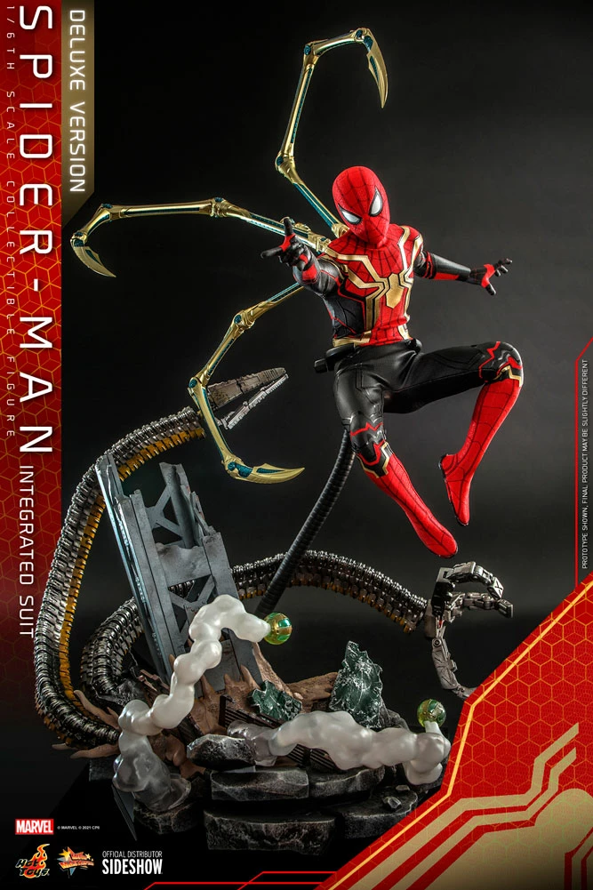 Maybang's Collectibles Hot Toys Marvel Spider-Man No Way Home Spider-Man (Integrated Suit) Deluxe Version 1/6 Scale 12" Collectible Figure 2 Maybang's Collectibles Hot Toys Marvel Spider-Man No Way Home Spider-Man (Integrated Suit) Deluxe Version 1/6 Scale 12" Collectible Figure