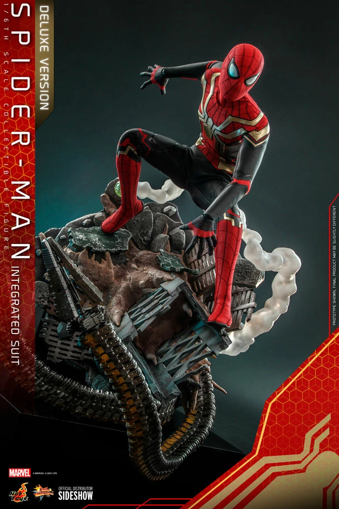 Maybang's Collectibles Hot Toys Marvel Spider-Man No Way Home Spider-Man (Integrated Suit) Deluxe Version 1/6 Scale 12" Collectible Figure 4 Maybang's Collectibles Hot Toys Marvel Spider-Man No Way Home Spider-Man (Integrated Suit) Deluxe Version 1/6 Scale 12" Collectible Figure