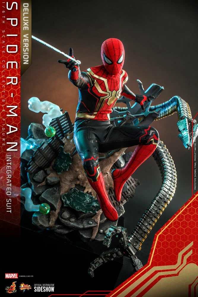 Maybang's Collectibles Hot Toys Marvel Spider-Man No Way Home Spider-Man (Integrated Suit) Deluxe Version 1/6 Scale 12" Collectible Figure 5 Maybang's Collectibles Hot Toys Marvel Spider-Man No Way Home Spider-Man (Integrated Suit) Deluxe Version 1/6 Scale 12" Collectible Figure