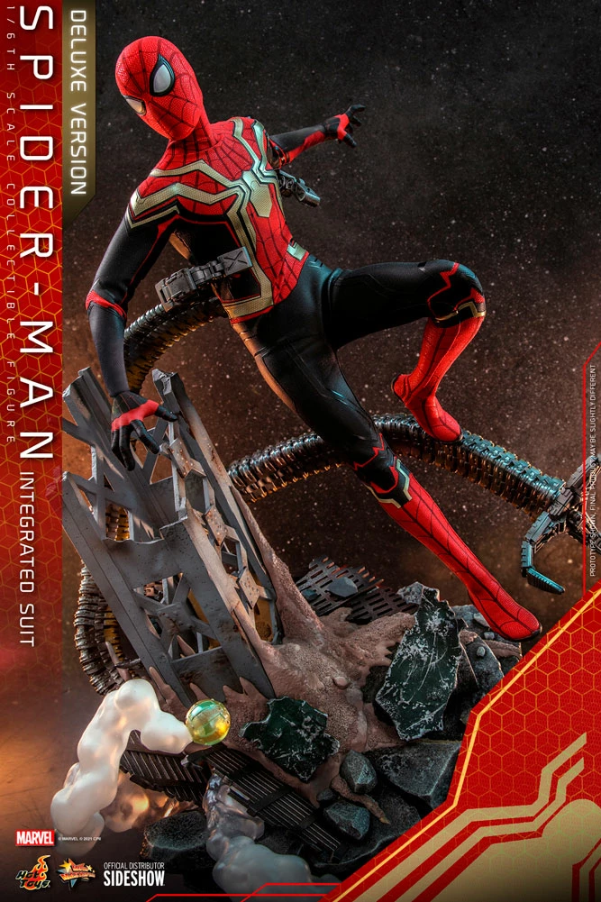 Maybang's Collectibles Hot Toys Marvel Spider-Man No Way Home Spider-Man (Integrated Suit) Deluxe Version 1/6 Scale 12" Collectible Figure 7 Maybang's Collectibles Hot Toys Marvel Spider-Man No Way Home Spider-Man (Integrated Suit) Deluxe Version 1/6 Scale 12" Collectible Figure