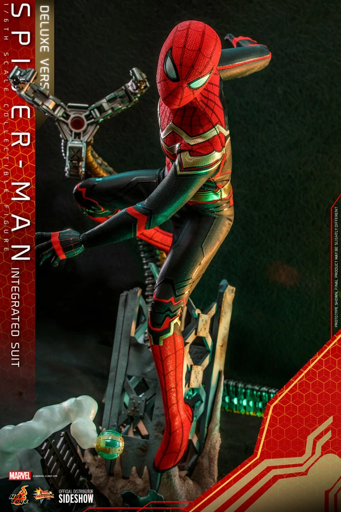 Maybang's Collectibles Hot Toys Marvel Spider-Man No Way Home Spider-Man (Integrated Suit) Deluxe Version 1/6 Scale 12" Collectible Figure 12 Maybang's Collectibles Hot Toys Marvel Spider-Man No Way Home Spider-Man (Integrated Suit) Deluxe Version 1/6 Scale 12" Collectible Figure