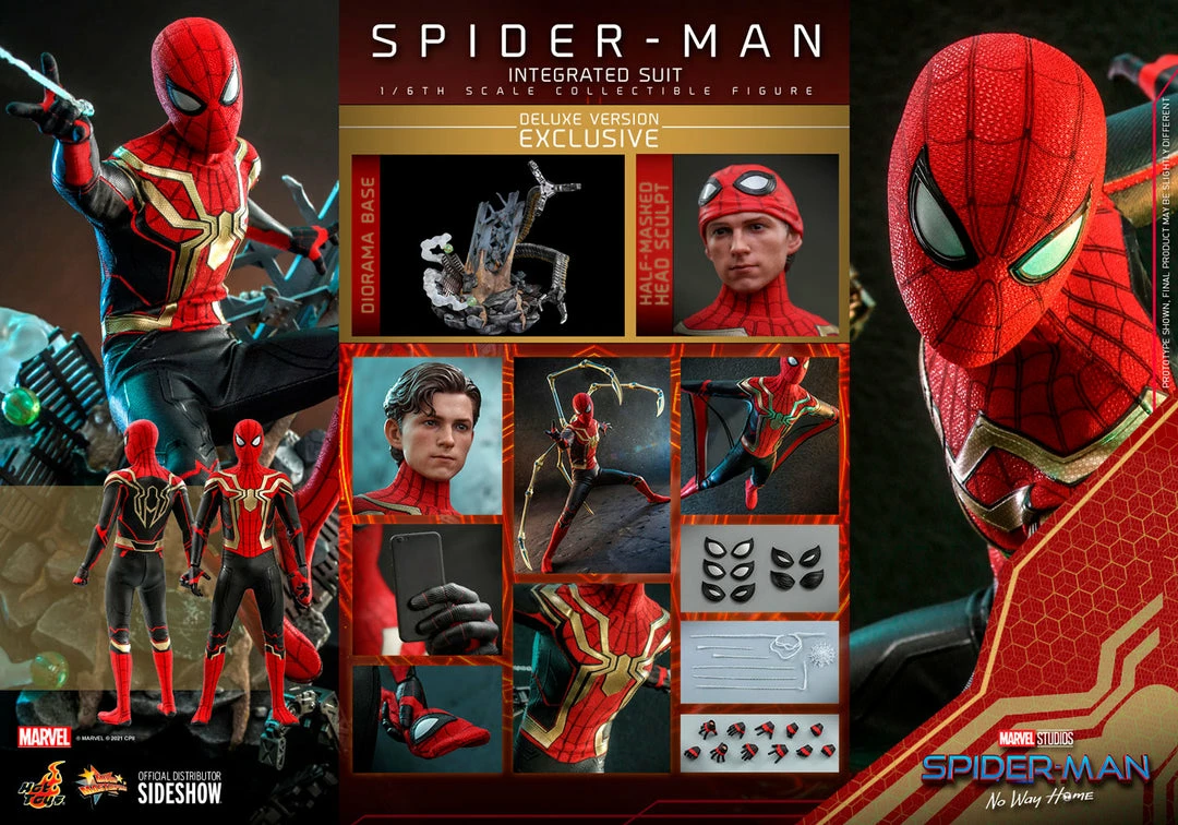 Maybang's Collectibles Hot Toys Marvel Spider-Man No Way Home Spider-Man (Integrated Suit) Deluxe Version 1/6 Scale 12" Collectible Figure 19 Maybang's Collectibles Hot Toys Marvel Spider-Man No Way Home Spider-Man (Integrated Suit) Deluxe Version 1/6 Scale 12" Collectible Figure