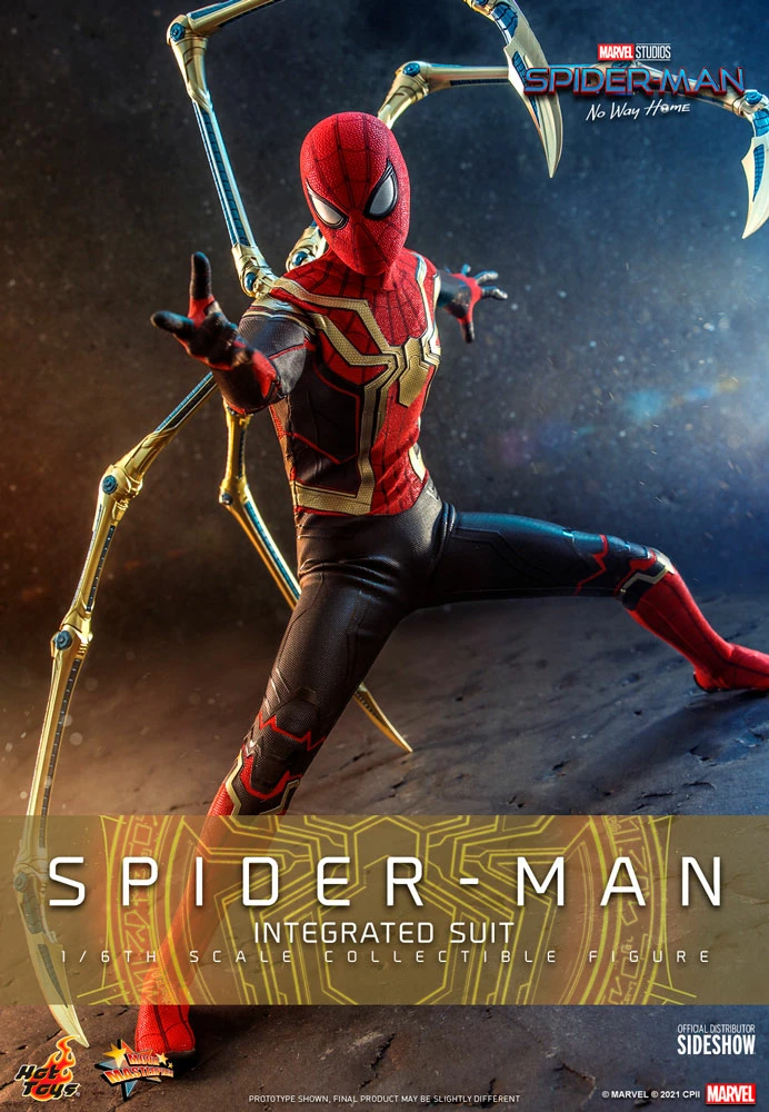 Maybang's Collectibles Hot Toys Marvel Spider-Man No Way Home Spider-Man (Integrated Suit) 1/6 Scale 12" Collectible Figure 1 Maybang's Collectibles Hot Toys Marvel Spider-Man No Way Home Spider-Man (Integrated Suit) 1/6 Scale 12" Collectible Figure