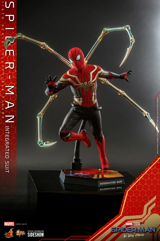 Maybang's Collectibles Hot Toys Marvel Spider-Man No Way Home Spider-Man (Integrated Suit) 1/6 Scale 12" Collectible Figure 4 Maybang's Collectibles Hot Toys Marvel Spider-Man No Way Home Spider-Man (Integrated Suit) 1/6 Scale 12" Collectible Figure