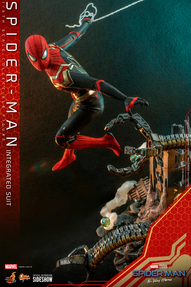Maybang's Collectibles Hot Toys Marvel Spider-Man No Way Home Spider-Man (Integrated Suit) 1/6 Scale 12" Collectible Figure 2 Maybang's Collectibles Hot Toys Marvel Spider-Man No Way Home Spider-Man (Integrated Suit) 1/6 Scale 12" Collectible Figure