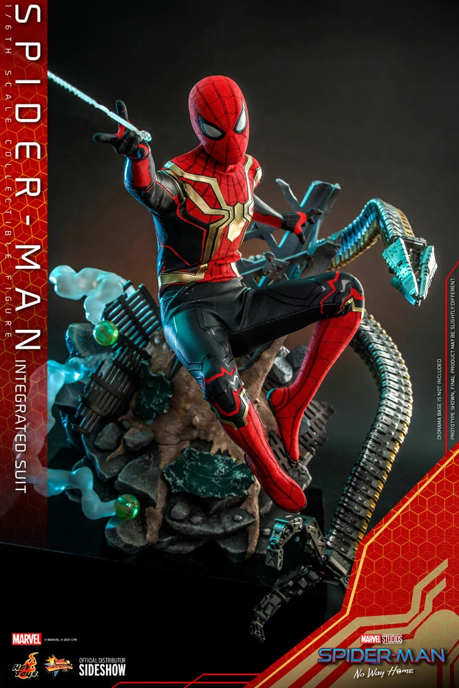 Maybang's Collectibles Hot Toys Marvel Spider-Man No Way Home Spider-Man (Integrated Suit) 1/6 Scale 12" Collectible Figure 6 Maybang's Collectibles Hot Toys Marvel Spider-Man No Way Home Spider-Man (Integrated Suit) 1/6 Scale 12" Collectible Figure