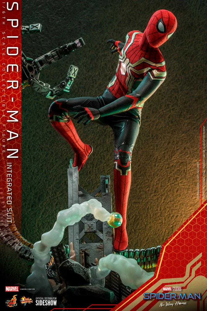 Maybang's Collectibles Hot Toys Marvel Spider-Man No Way Home Spider-Man (Integrated Suit) 1/6 Scale 12" Collectible Figure 9 Maybang's Collectibles Hot Toys Marvel Spider-Man No Way Home Spider-Man (Integrated Suit) 1/6 Scale 12" Collectible Figure