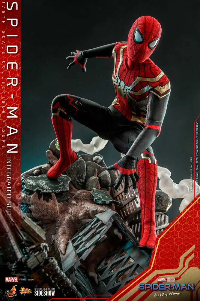 Maybang's Collectibles Hot Toys Marvel Spider-Man No Way Home Spider-Man (Integrated Suit) 1/6 Scale 12" Collectible Figure 8 Maybang's Collectibles Hot Toys Marvel Spider-Man No Way Home Spider-Man (Integrated Suit) 1/6 Scale 12" Collectible Figure