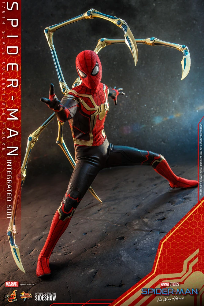 Maybang's Collectibles Hot Toys Marvel Spider-Man No Way Home Spider-Man (Integrated Suit) 1/6 Scale 12" Collectible Figure 11 Maybang's Collectibles Hot Toys Marvel Spider-Man No Way Home Spider-Man (Integrated Suit) 1/6 Scale 12" Collectible Figure