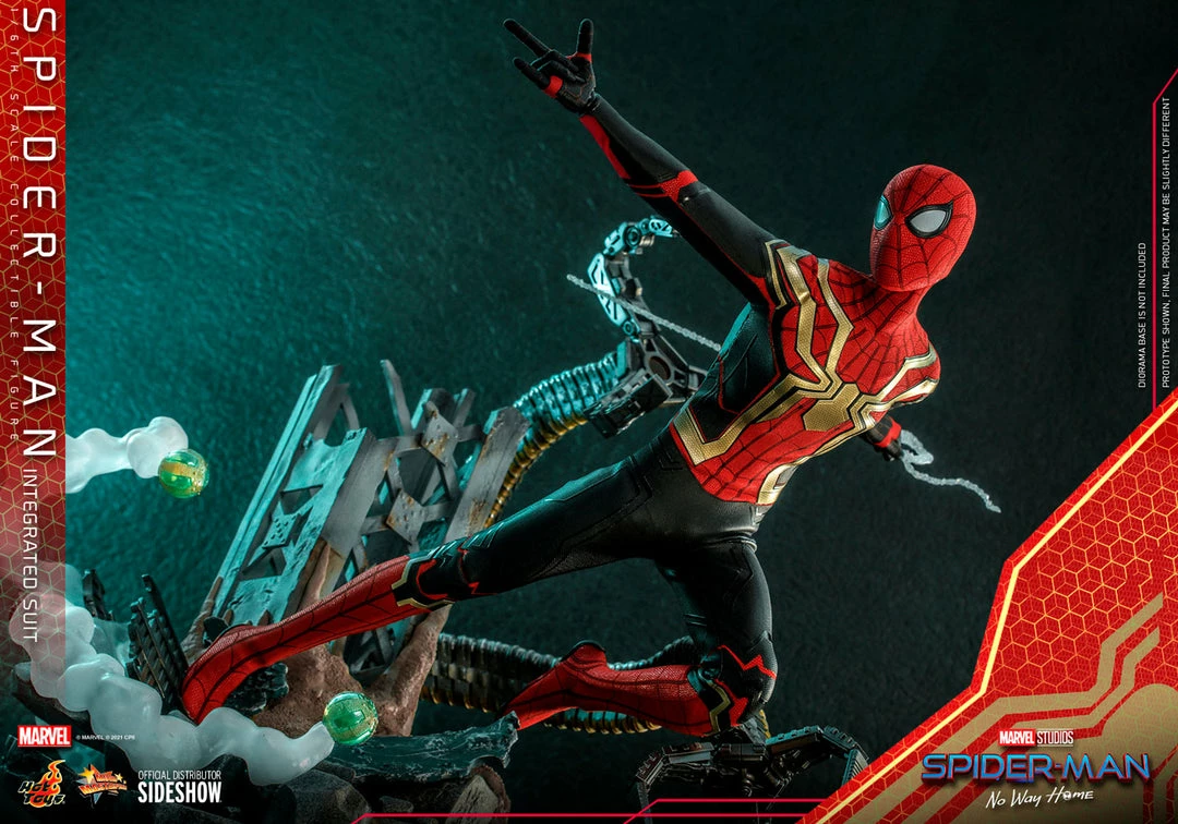 Maybang's Collectibles Hot Toys Marvel Spider-Man No Way Home Spider-Man (Integrated Suit) 1/6 Scale 12" Collectible Figure 13 Maybang's Collectibles Hot Toys Marvel Spider-Man No Way Home Spider-Man (Integrated Suit) 1/6 Scale 12" Collectible Figure