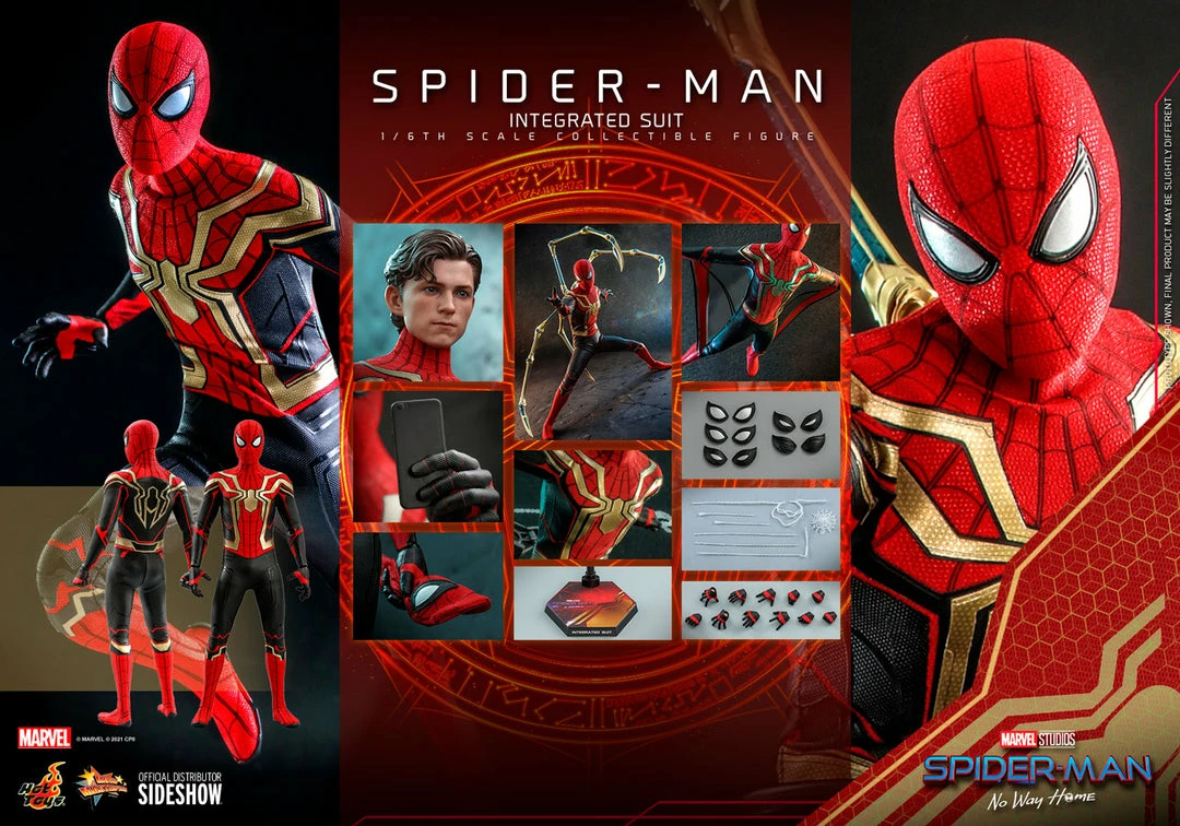Maybang's Collectibles Hot Toys Marvel Spider-Man No Way Home Spider-Man (Integrated Suit) 1/6 Scale 12" Collectible Figure 16 Maybang's Collectibles Hot Toys Marvel Spider-Man No Way Home Spider-Man (Integrated Suit) 1/6 Scale 12" Collectible Figure