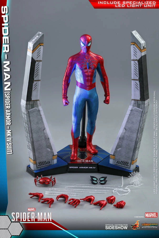 Maybang's Collectibles Hot Toys Marvel Spider-Man Game Spider-Man (Spider Armor - MK IV Suit) 1/6 Scale 12 Action Figure 18 Maybang's Collectibles Hot Toys Marvel Spider-Man Game Spider-Man (Spider Armor - MK IV Suit) 1/6 Scale 12 Action Figure