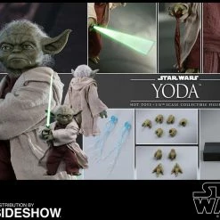 Maybang's Collectibles Hot Toys Star Wars Episode II Attack Of The Clones Master Yoda 1/6 Scale Figure