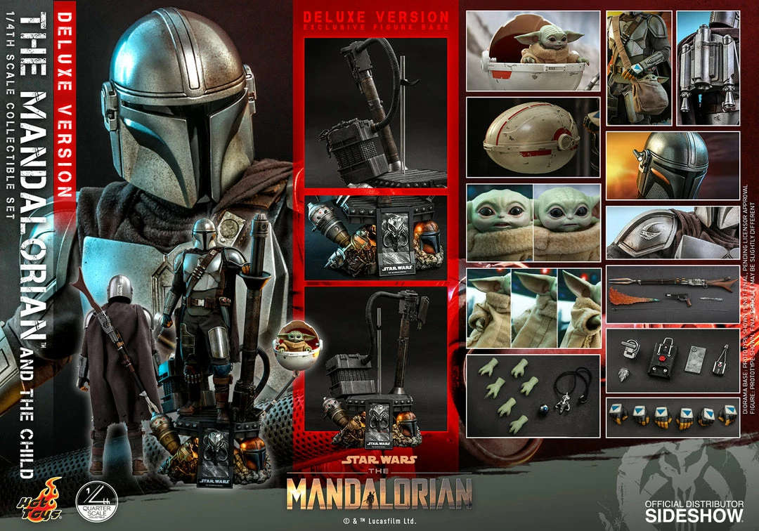Maybang's Collectibles Hot Toys Star Wars The Mandalorian And The Child (Deluxe Set) 1/4 Quarter Scale Collectible Figure Set 9 Maybang's Collectibles Hot Toys Star Wars The Mandalorian And The Child (Deluxe Set) 1/4 Quarter Scale Collectible Figure Set