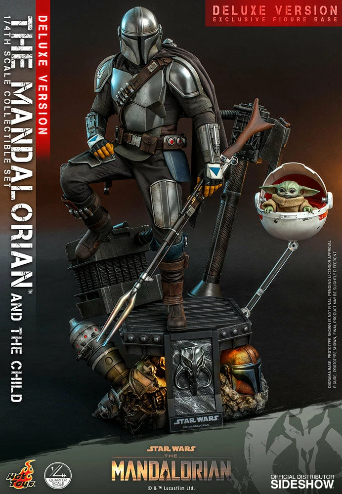 Maybang's Collectibles Hot Toys Star Wars The Mandalorian And The Child (Deluxe Set) 1/4 Quarter Scale Collectible Figure Set 1 Maybang's Collectibles Hot Toys Star Wars The Mandalorian And The Child (Deluxe Set) 1/4 Quarter Scale Collectible Figure Set